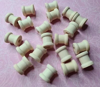 Wooden Empty Cotton Reels Sewing Crafting Thread • £5.20