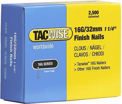 Tacwise All Sizes 16 Gauge Straight Finish Nails Brads Galvanised • £9.26