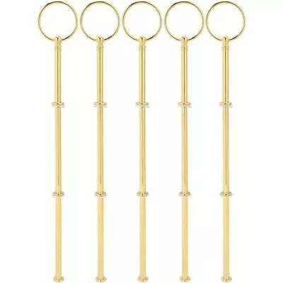 5 Set Wedding Metal Gold 3 Tier Cake Stand Center Handle Rods Fittings Kit • £11.81