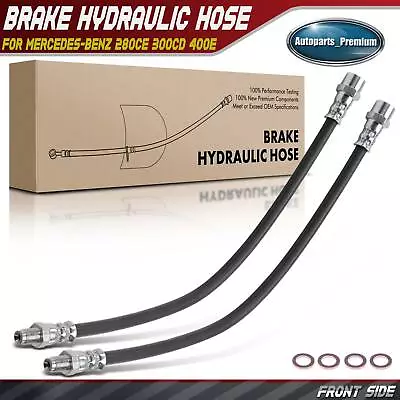 2x Front Left And Right Brake Hydraulic Hose For Mercedes-Benz 280CE 300CD 400E • $24.99