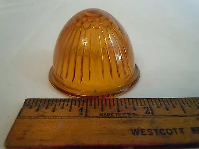 Vintage S & M Lamp Co. No. 2660 Amber 2  Glass Marker Lens • $12