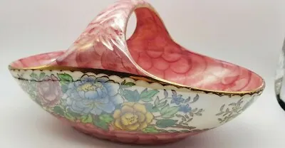 Maling LUSTRE Ceramic Basket In Peony Rose Vintage. • £15
