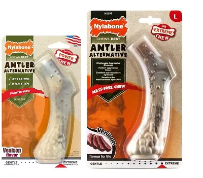 £5.99 • Buy Nylabone Extreme Dog Chew Antler Alternative Venison Flavour Tough Cleans Teeth