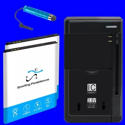 2x 3280mAh Spare Battery Quick Charge Charger Stylus F Samsung Galaxy Note N7000 • $36.84