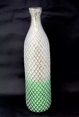 Massive 46cm Tall Murano Style Scavo Design Textured Art Glass Vase • £4.99