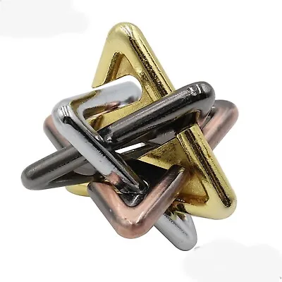 Triangle Star Lock By Doug Engel Cast Metal Puzzle Nic Picot • £12.50