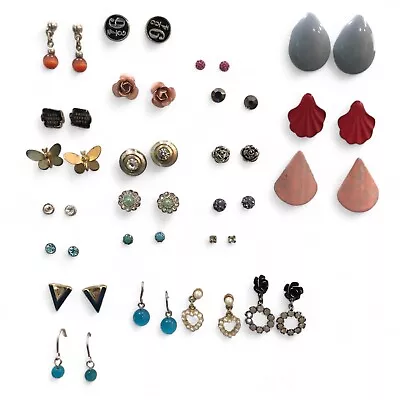 Lot Of 20+ Pairs Costume Jewelry Pierced Studs Earrings Vintage Contemporary • $5