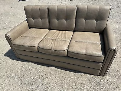 Flexsteel 70  Sofa Bed Couch Taupe Pull-out Mattress RV Boat Motorhome • $900