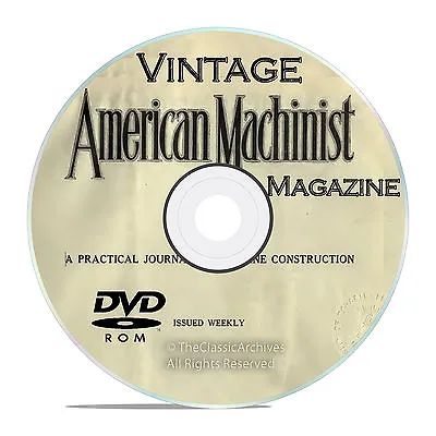 Vintage American Machinist Magazine Machinery Handbook Collection DVD V27 • $7.99