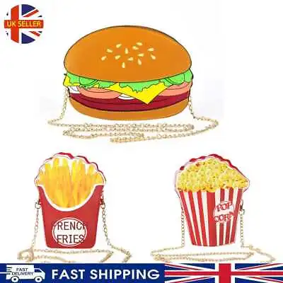 £7.10 • Buy Woman Hamburger Cupcake PU Chain Bag Popcorn Fries Crossbody Messenger Bags