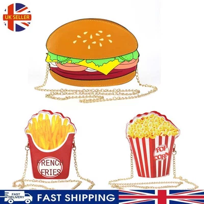 £7.10 • Buy Woman Hamburger Cupcake PU Chain Bag Popcorn Fries Crossbody Messenger Bags