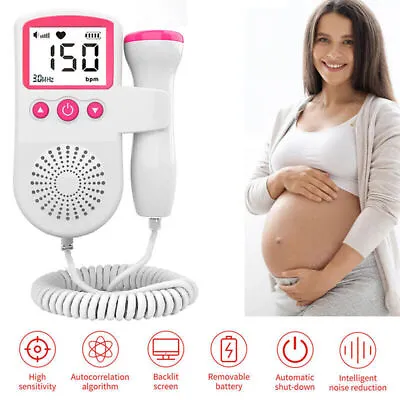 Fetal Doppler Detector Baby Heart Beat Rate Probe Prenatal Monitor Ultrasonic UK • £11.99