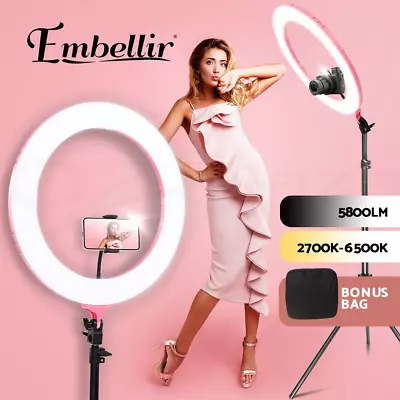 Embellir Ring Light 19  LED 5800LM Dimmable Diva With Stand Make Up Studio Video • $100.95