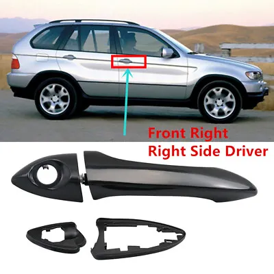 Front Right Side Outer Door Handle For BMW X5 E53 2000 2001 2002-2006 Black • $28.99