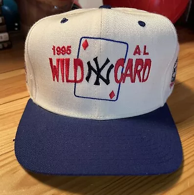 Vintage New York Yankees SnapBack 1995 AL Wild Card New Era Hat • $160