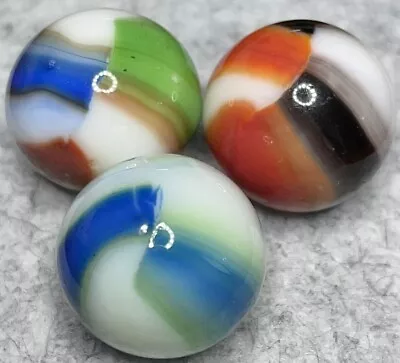 Lot Of 3 Marble King Rainbo Vintage Marbles Mint Minus Range • $2.99