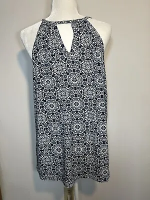 Papermoon Women Stitch Fix Sleeveless Blue Floral Print Top Blouse Size XL • $9.99