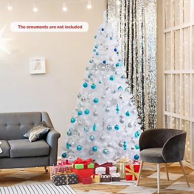 7Ft Artificial PVC Christmas Tree W/Stand Holiday Season Indoor Decorate White • $45.99