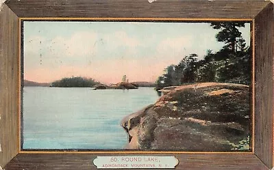 Burke Round Lake NY New York Adirondack Mts Frame Border 1910s Vtg Postcard M4 • $5.80