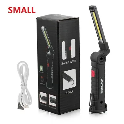 Small Rechargeable COB LED Work Light Mechanic Flashlight Torch Inspection Lamp • $9.29