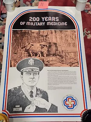 US Army Medical Department 200 Years Of Military Medicine Bicentennial Poster  • $19.99