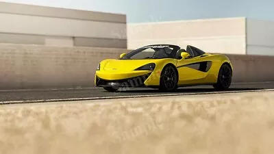 £7.81 • Buy Mclaren 570S Spider Yellow 2018 High Res Wall Decor Print Photo Poster
