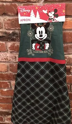 Disney Mickey Christmas Yuletide Fun  Adult Apron New • $21.25