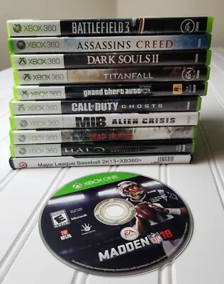 $29.99 • Buy Lot Of 11 Xbox 360 Games GTA 5 HALO COD ASSASSINS CREED DEAD ISLAND DARK SOULS 2