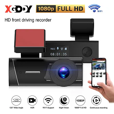$23.99 • Buy XGODY Mini Dash Cam WIFI HD Car DVR Hidden Front Video Recording Driving Camera
