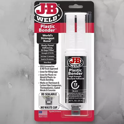 JB Weld Plastic Weld Quick Setting Epoxy Syringe Bonder Repair Glue Black USA • $13.99