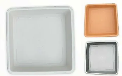 £7.99 • Buy Square Plant Pot Saucer Water Tray Base Planters Small  Medium To Large