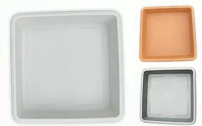 £7.99 • Buy Square Plant Pot Saucer Water Tray Base Planters Small  Medium To Large