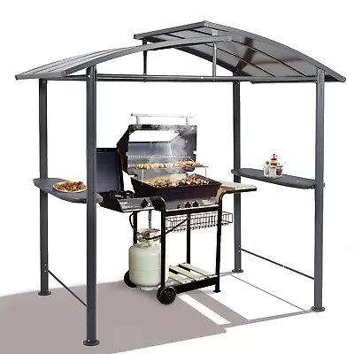 Aoodor 8' X 5' BBQ Grill Gazebo Tent 2-Tier W/ Air Vent And Side Shelves PC Top • $399.99