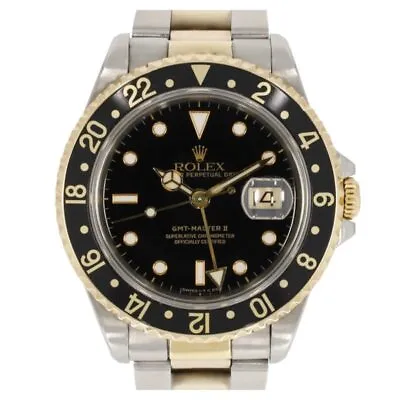 Rolex GMT Master II Steel & Gold Watch 16713 • £8075