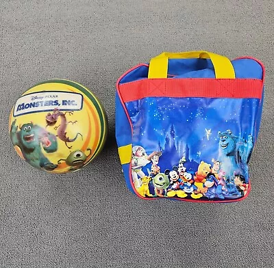 Disney Monsters Inc. Bowling Ball & Bag Pixar Brunswick 8.7 Lb Wazowski Eyeball • $99.99