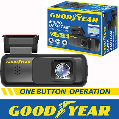 Goodyear Car HD Micro Dash Cam One Button Plug & Play Camera Video Recorder DVR • £19.99