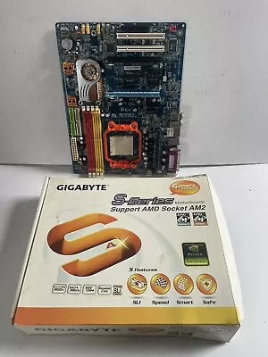 GIGABYTE GA-M55SLI-S4 Rev 2.0 Motherboard NVidia NForce SLI ATX AMD AM2 • $75