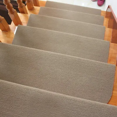 $33.35 • Buy 13pcs Non Slip Stair Treads Carpet Rugs Washable Mat Protection Cover Mats 