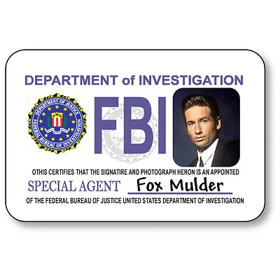 $15.24 • Buy Fox Mulder Name Badge Halloween Costume Prop For X Files Tv Show Safety Pin 