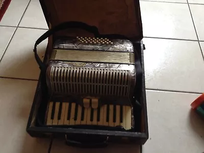 Vintage Accordion FISARMONICHE Castelfidardo Art Deco RARE IN ORIGINAL BOX • $225