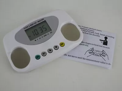 $5.10 • Buy Body Fat Analyzer,  Clock & Alarm * Digital Monitor LCD *   BRAND NEW BATTERY