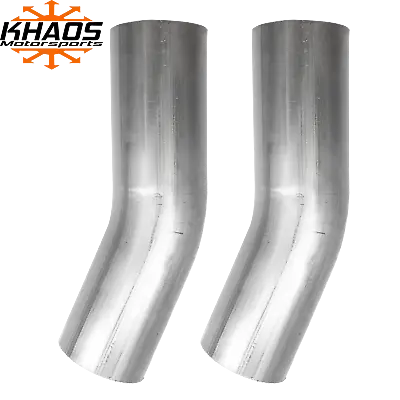 3  22.5 Degree 304 Stainless Steel Pipe Mandrel Bend Exhaust/Catback 2 Pack SS • $54.99
