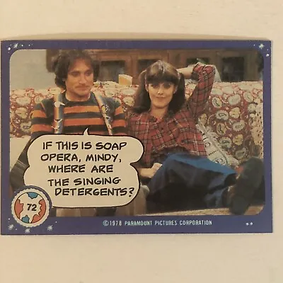 Vintage Mork And Mindy Trading Card #72 1978 Robin Williams Pam Dawber • $1.89
