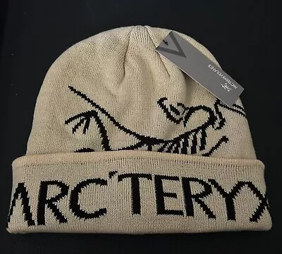 Arc'teryx Beanie Bird Spell Out Word Toque Tan & Black One Size • $25