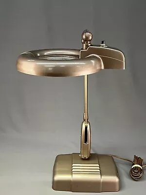 Vtg Dazor MCM M-1470 Brown Articulating Magnifying Floating Fixture Desk Lamp • $239