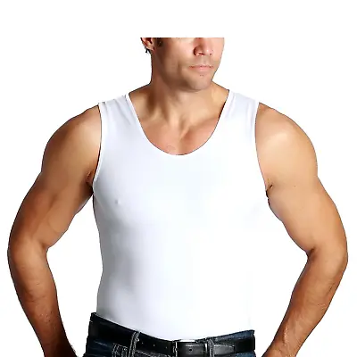 Insta Slim -Made In USA- Firm Compression Tank Top Slimming Shapewear For Men • $45.95