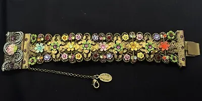 Bracelet Michal Negrin Crystals Flowers Made In Israel  • $150