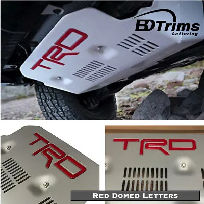 Red TRD Pro Skid Plate Domed 3D Letters Inserts For Toyota FJ Cruiser 2010-2014 • $43.95