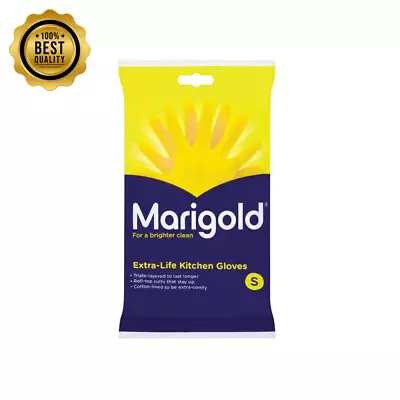 Marigold Unisex Gloves Marigold Extra Life Kitchen Gloves Small Yellow • £3.26