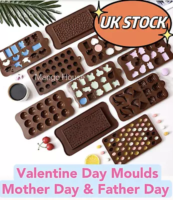 Valentine Mother Day Father Day Rose Heart Flower Mould Ice Cube Wax Melt Clay • £1.99